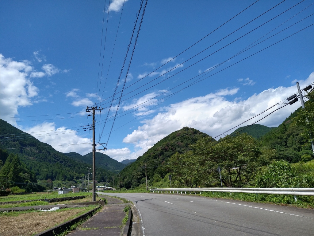 静岡県道398号上稲子長貫線。目に入る風景全てが癒やし。