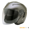Amazon | ネオライダース (NEORIDERS) FZ-6 Wシールド ジェット-ヘルメット-ガンメタ-